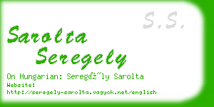 sarolta seregely business card